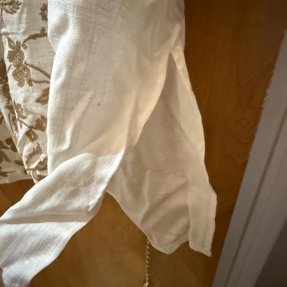 Soft Surroundings White Dress with Brown Embroidery NWT - Picture 6 of 11